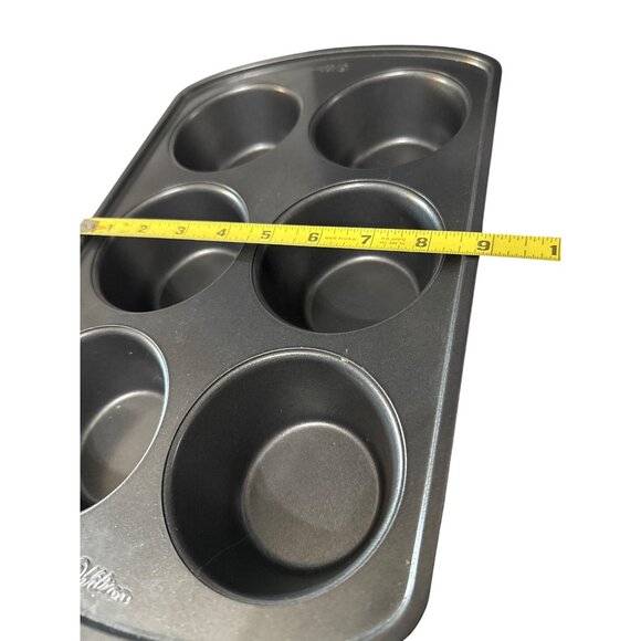 Wilton 6-Cup XL Muffin Pan Nonstick 2" Depth Heavy-Duty Bakeware - Picture 8 of 9